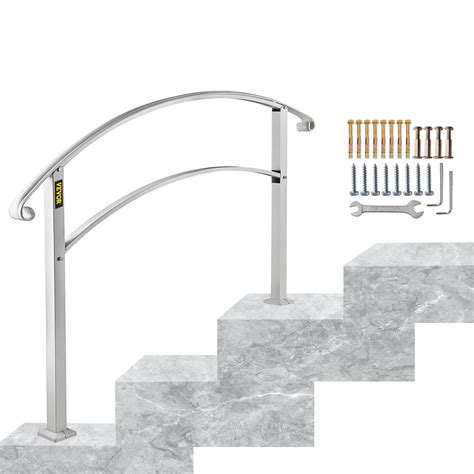 Buy Vevor 3 Step Adjustable Handrail Fits 2 Or 3 Steps Stair Rail