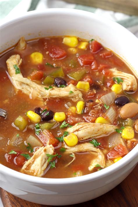 This is one of our favorite soup recipes and even my picky eaters love this!!! Crock Pot Taco Soup Chicken : Chicken Tortilla Soup Crock Pot Domestic Superhero : This crockpot ...