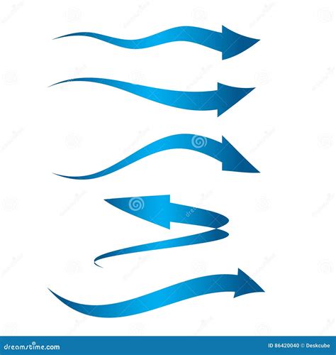 Set Of Arrows Graphic Design Stock Vector Illustration Of Indicator