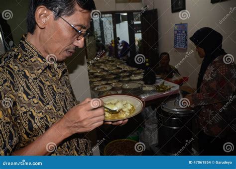 Javanese Islam Wedding Communal Feast Editorial Stock Image Image Of