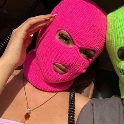 Hot Pink Ski Mask Ski Mask Thug Girl Girl Gang Aesthetic