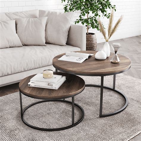 Shop for coffee tables accent tables table sets at the home depot canada. Stella Round Nesting or Stacking Coffee Table Set of 2 ...