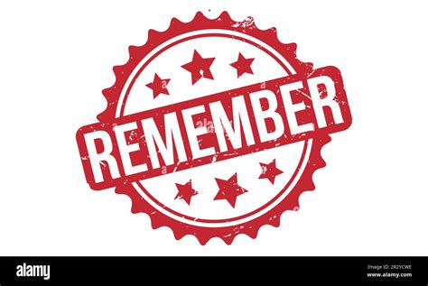 Remember Rubber Stamp Seal Vector Stock Vector Image And Art Alamy