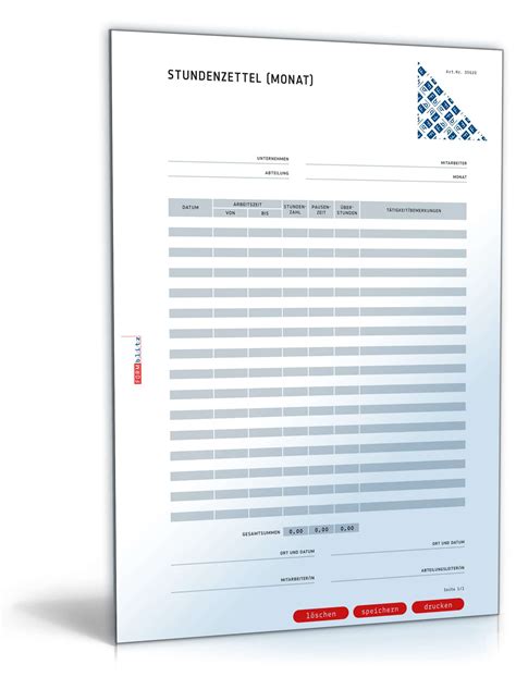 Sie können das abschneiden von minijob. Stundenzettel Monatsübersicht | Formular zum Download