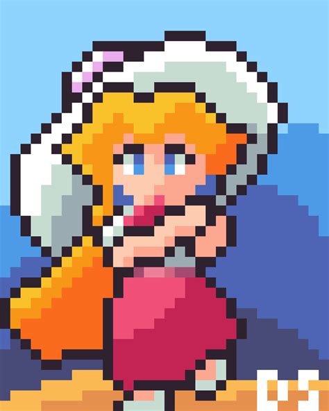 Princess Peach Pixel Art By Thedsgamer On Newgrounds