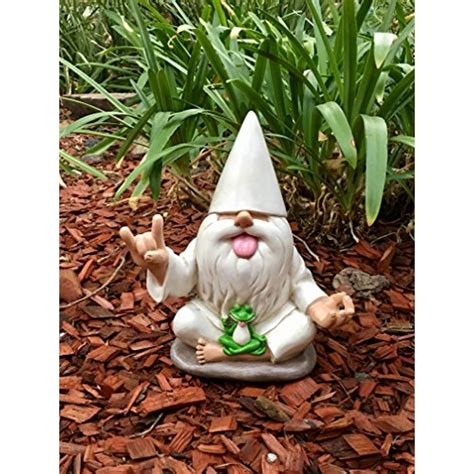 Glitzglam Rocker Gnome George With Zen Frog This Garden Gnome