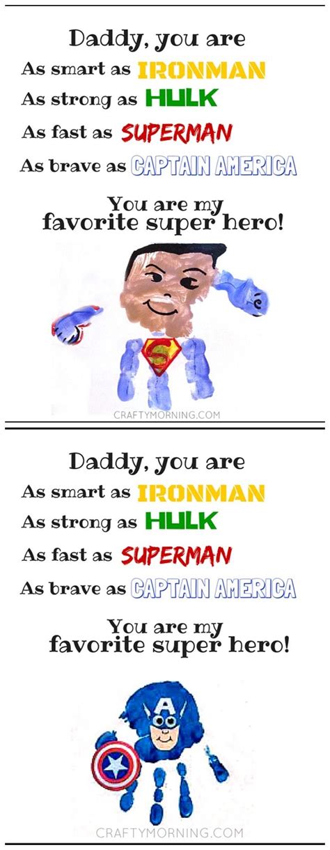 Aug 08, 2016 · these are just some quotes and saying that you can use for your family and for various members of your family. Free printable Father's Day super hero poem to give daddy ...