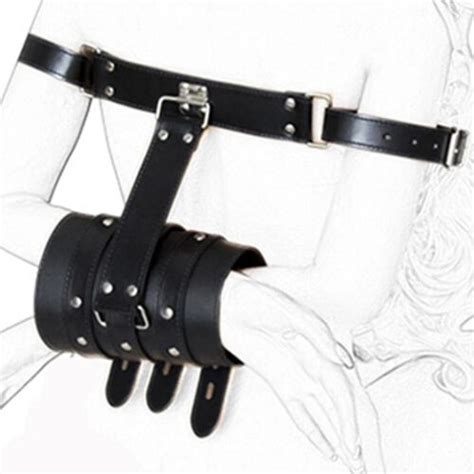 Bondage Body Harness Armbinder Behind Back Handcuffs Arm Sleeve Restraint Bdsm Ebay