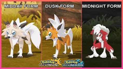 Pokemon Ultrasun Ultramoon How To Get Lycanroc Midday Dusk Midnight Forms Youtube