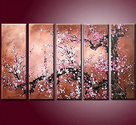 Handmade Modern Abstract Cherry Blossom Tree Wall Art Pic
