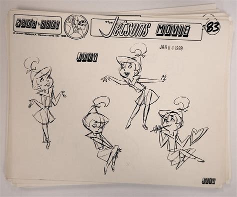 Jetsons Movie Jane Judy Hanna Barbera Animation Production Model Sheet