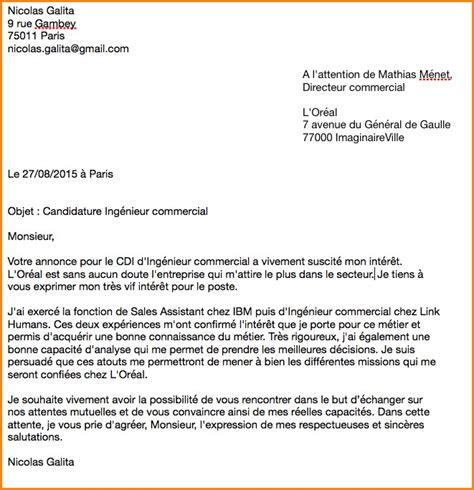 lettre de motivation format - Modele de lettre type