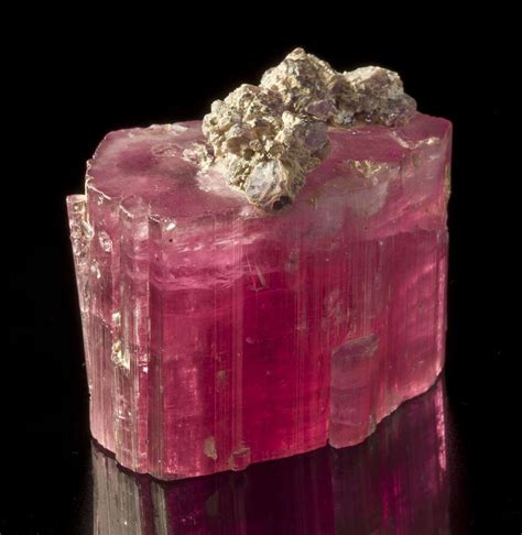 Intense Hot Pink Tourmaline With Lepidolite Irocks Fine Minerals