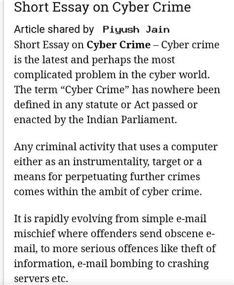 Cyber Crime Essay Telegraph
