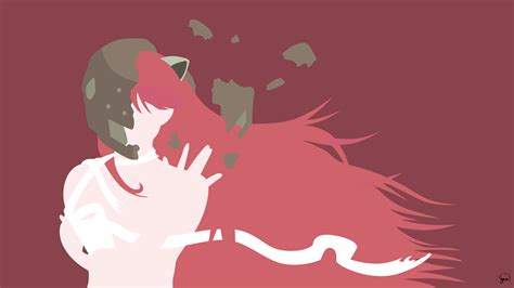 Long Hair Redhead Elfen Lied Anime Girls Anime Nyu Minimalism