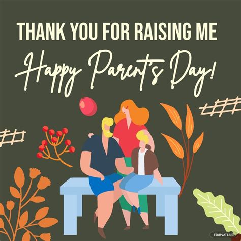 Parents Day Greeting Card Vector In Illustrator PSD PNG SVG
