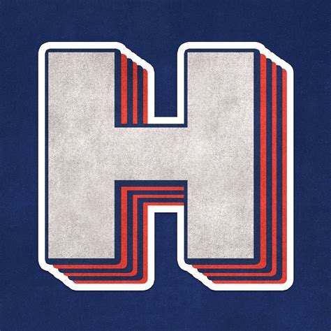 Letter H Layered Effect Text Font Free Image By Cuz