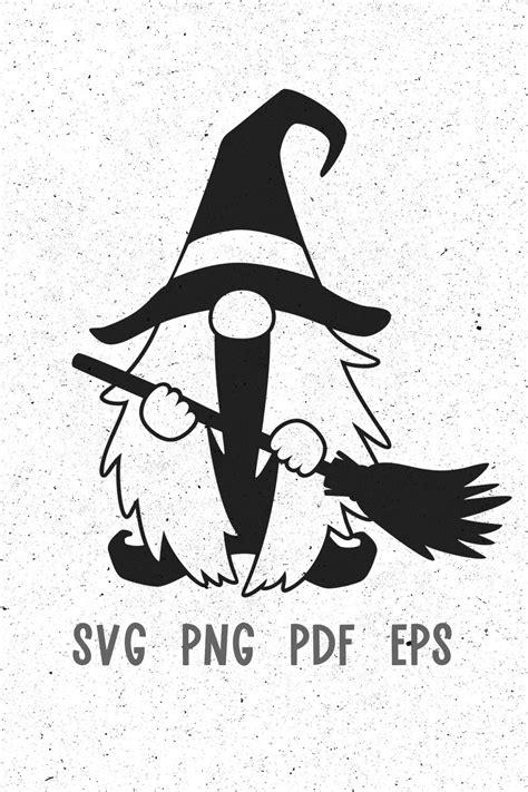 Witch Svg Witch Gnome Svg Cut Files For Cricut Witch Clipart Witch Png