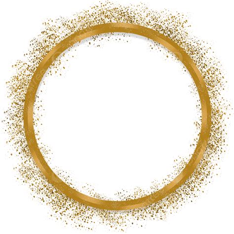 Splatters Circle Gold Frame Frames Golden Circle Png Transparent