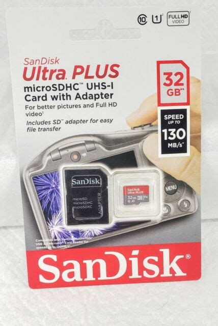 Sandisk Ultra Plus 32gb Micro Sdhc Uhs I Memory Card With Adapter For