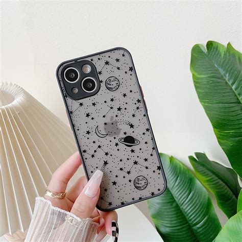 ztofera compatible with iphone 14 6 1 inch planet sky star pattern protective phone case