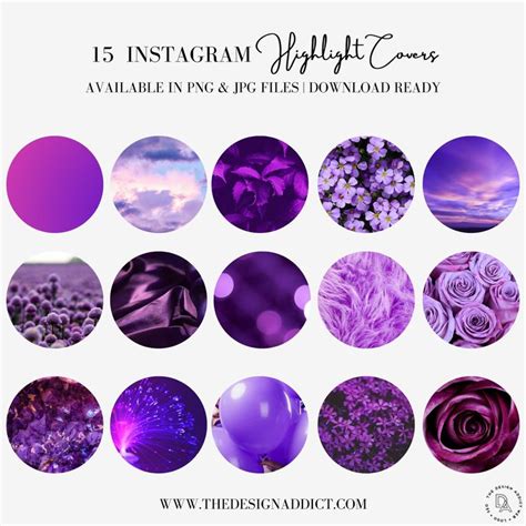 Purple Instagram Highlight Cover Icons Purple Ig Purple Etsy Purple