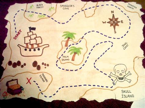 Had Lots Of Fun Creating This Treasure Map For Geography Stained With