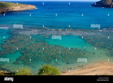 Hanauma Bay Nature Preserve Oahu Hawaii Stock Photo Alamy
