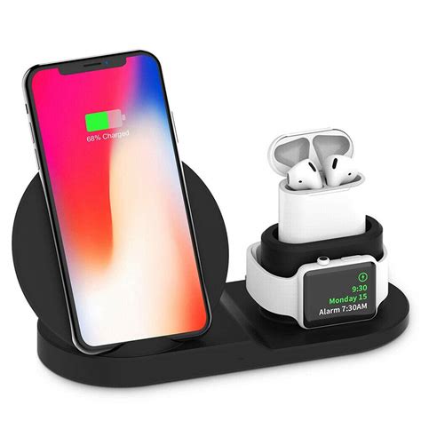 3 In1 Fast Charger Qi Wireless Charging Station For Apple Watch Iphone