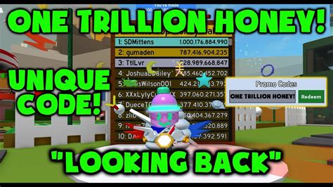 Let's start our hero road from the first story. ONE TRILLION HONEY! UNIQUE CODE! - Roblox Bee Swarm Sim ...