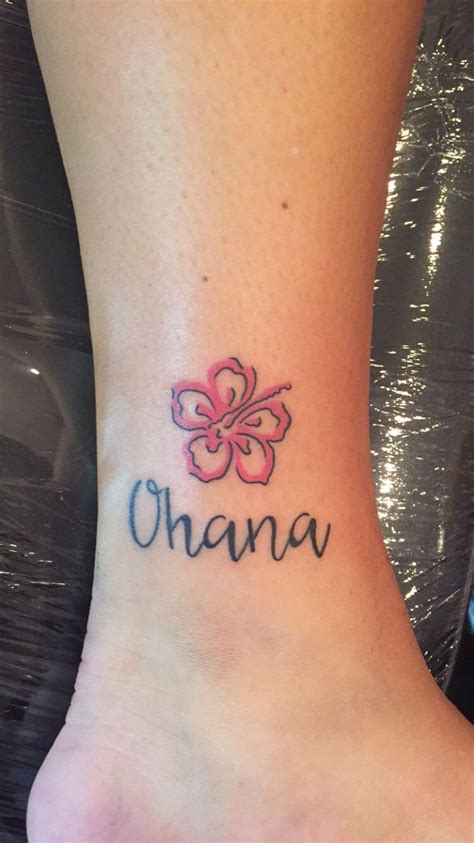 My Ohana Tattoo Inner Ankle Name Tattoos On Wrist
