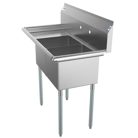 Koolmore 43 In 2 Compartment Commercial Stainless Steel Sink At