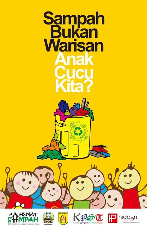 Buanglah sampah pada tempatnya, bersih itu sehat. Contoh Desain Poster Kebersamaan | Blog Garuda Cyber