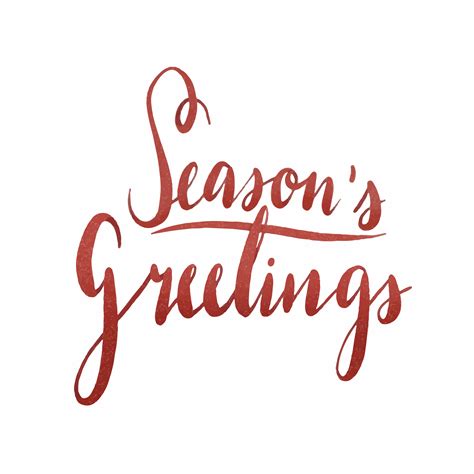 Seasons Greetings Watercolor Typography Vector Download Free Vectors