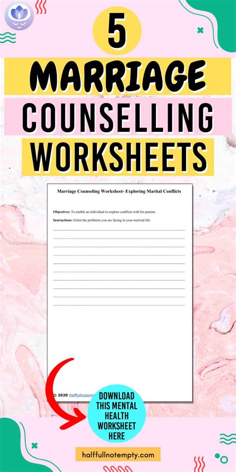 Marriage Counseling Worksheets 5 Optimistminds