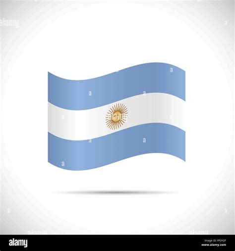 Illustration Of The Flag Of Argentina Isolated On A White Background