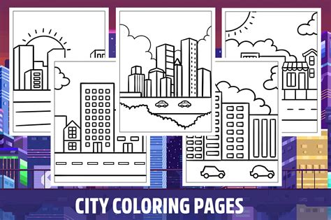 City Coloring Pages For Kids Girls Boys Teens Birthday School