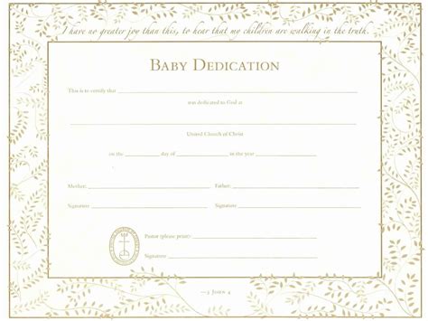 Free Editable Baby Dedication Certificates Unique Baby Throughout Baby