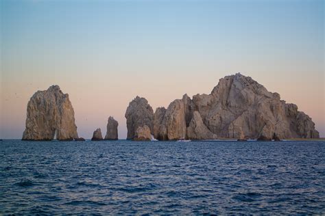 Landscape photography of island with rock formation, cabo san lucas HD