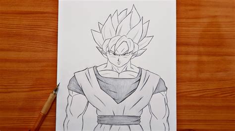 How To Draw Goku Goku Super Saiyan Full Body Step By Step Easy