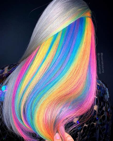 Rainbow Hair Coloring Transforms Ordinary Locks Into Shimmering Prism