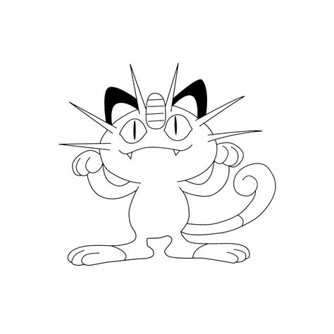 Meowth Pages For Kids Coloring Home