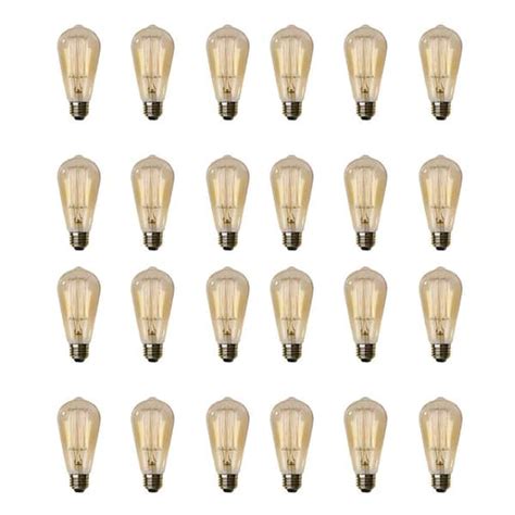 Feit Electric 60 Watt St19 Dimmable Cage Filament Amber Glass E26
