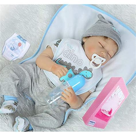 Realistic Reborn Baby Dolls Boy Soft Vinyl Silicone Sleeping Baby Doll