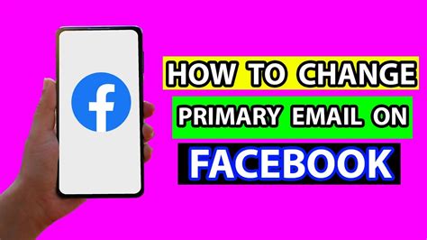 How To Change Primary Email Address On Facebook Youtube