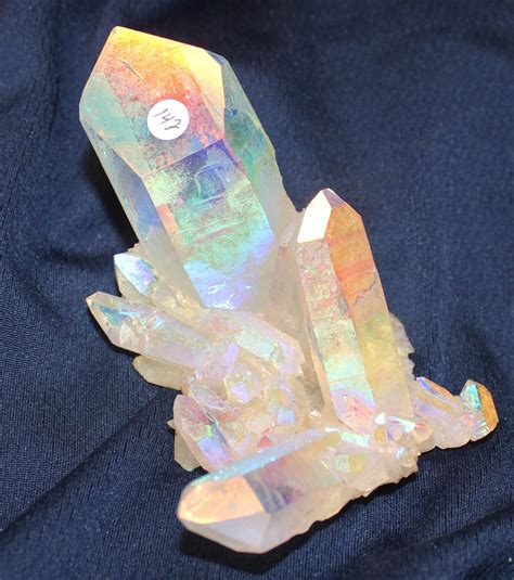 Large Angel Aura Rainbow Opal Quartz Crystal Cluster 1 4