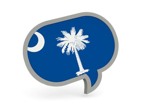 Speech Bubble Icon Illustration Of Flag Of South Carolina