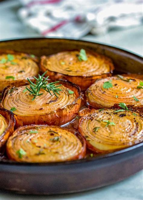 Marinated Slow Roasted Onions Veggie Dishes Vegetable Recipes
