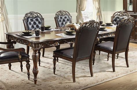 If you have a formal dining space, having just the right dining set is the only way to properly bring the room together. Cherry Finish Wood Dining Room Set 9Pcs Traditional Cosmos Furniture Rosanna (Rosanna-Set-9)