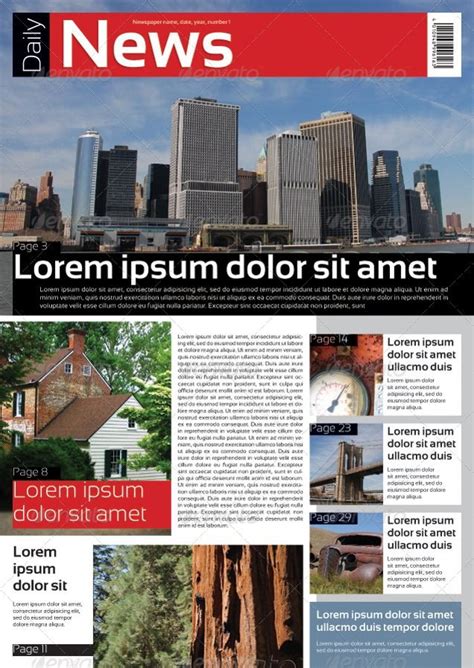 Indesign Newspaper Template In Format A3 Indesign Newspaper Template